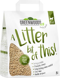 Produktbild von Greenwoods klumpende Katzenstreu aus Pflanzenfasern - 8 l (ca. 3,4 kg)