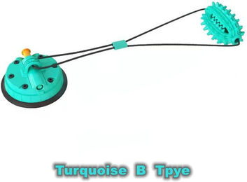 Produktbild von Großes Hundeziehspiel Hundekauspielzeug mit Seil & Vakuumsaugnapf Multifunktioneller Beißball Zahnreinigung Haustierbedarf türkis