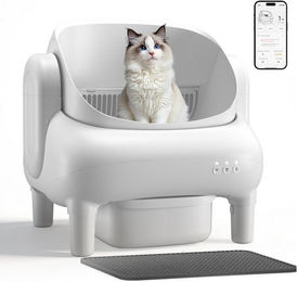 GTPLAYER Katzentoilette Oben offene Automatische Katzenklo selbstreinigend Katzentoilette XXL, Große Fassungsvermögen,App-Steuerung,für mehrere katzen – Bild 1 von 5