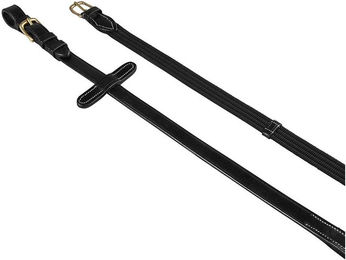 Produktbild von Gummzügel für Pferde mit englischem Zaumzeug und Messingbeschlägen Equestro d