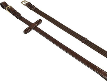 Produktbild von Gummzügel für Pferde mit englischem Zaumzeug und Messingbeschlägen Equestro d