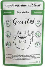 Produktbild von GUSSTO Cat Fresh Chicken Frisches Hähnchen - 85 g