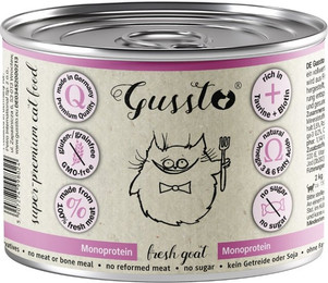 Produktbild von GUSSTO Cat Fresh Goat Nassfutter für Katzen mit Ziegenfleisch 200g