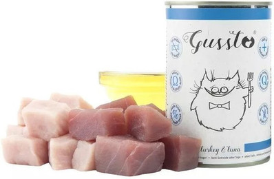 Produktbild von GUSSTO Cat Fresh Truthahn & Thunfisch Katzenfutter - 400 g