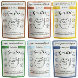 Produktbild von GUSSTO Nassfutter MIX 6 Geschmacks getreidefrei für Katzen 6x85 g