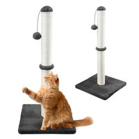 Produktbild von Gaczoo Kratzbaum für Katzen mit Sisalstamm und Spielball Dunkelgrau 72 cm hoch