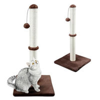 Produktbild von Gaczoo Kratzbaum Klein für Katzen mit Sisalstamm und Spielball, 72 cm hoch, Braun