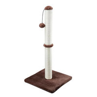Produktbild von Gaczoo Kratzsäule Katzen Kratzturm mit Sisalstamm und Spielball in Braun