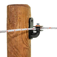 Produktbild von Gallagher Easy2use Rollen-Eckisolatoren für Elektrozaun mit Seilrolle für Holzpfähle 30er Packung Schwarz