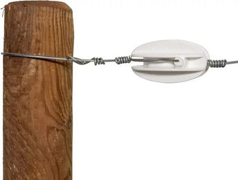 Produktbild von Gallagher Eck-Isolatoren für verstärkten Elektrozaun aus Kunststoff weiß 100 Stück