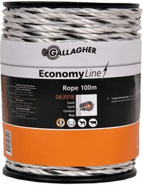 Produktbild von Gallagher Eco Zaunschnur aus Edelstahl in Weiß oder Schwarz