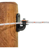 Produktbild von Gallagher Elektrozaun Eckisolatoren mit Seilrolle für Holzpfähle Schwarz aus Kunststoff 5er Pack