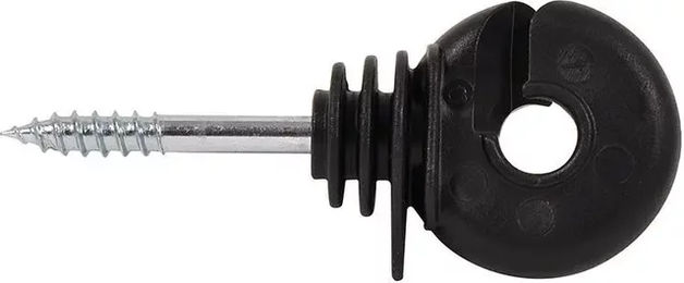 Produktbild von Gallagher Elektrozaun-Isolatoren aus Kunststoff mit Holzschrauben in Schwarz