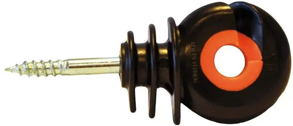 Produktbild von Gallagher Elektrozaun-Isolatoren mit Schrauben aus Kunststoff Schwarz 125 Stück
