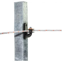 Produktbild von Gallagher Elektrozaun Winkelrollen für Eisenpfähle Schwarz 5er Pack