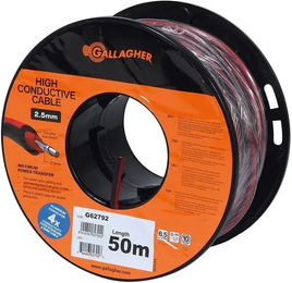 Produktbild von Gallagher Erdungskabel XL doppelt isoliert aus Aluminium in Rot und Schwarz