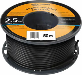 Produktbild von Gallagher Flexibles Erdungskabel für Elektrozaun Schwarz 35 Ohm/km