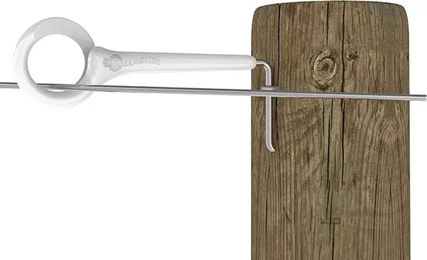 Produktbild von Gallagher Ring Top Isolatoren für elektrische Fernzäune aus Kunststoff Weiß 5er Pack