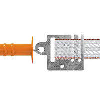 Produktbild von Gallagher Torgriff Breitbandverbinder aus Metall in Silber 4er Pack