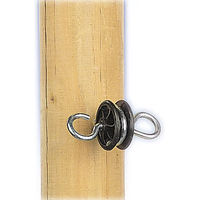 Produktbild von Gallagher Torgriff-Isolator 2-fach aus Metall in Schwarz 4er-Pack