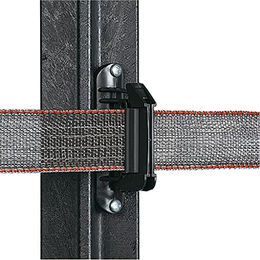 Gallagher TurboLine Breitband-Isolatoren für Elektrozaun aus Gummi Schwarz 100 Stück – Bild 1 von 3
