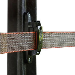 Gallagher TurboStar Elektrozaun Bandisolatoren aus Kunststoff in Schwarz – Bild 1 von 5