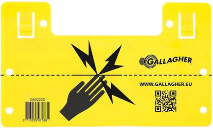 Produktbild von Gallagher Universelles Warnschild aus Kunststoff in Gelb
