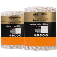 Produktbild von Gallagher Vidoflex 9 Turbo Zaunschnur aus Kunststoff in Weiß (2er Pack)