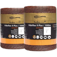 Produktbild von Gallagher Vidoflex 9 TurboLine Plus Zaunschnur aus Metall in Braun (2er Pack)