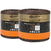Produktbild von Gallagher Vidoflex 9 TurboLine Plus Zaunschnur aus Metall in Braun und Schwarz (2er Pack)