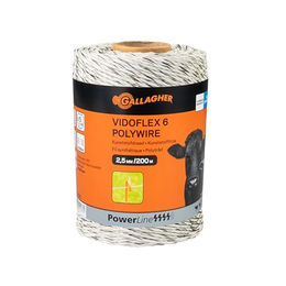 Gallagher Vidoflex Powerline Weidezaunlitze aus Edelstahl in Weiß 200 m - 200 m – Bild 1 von 3