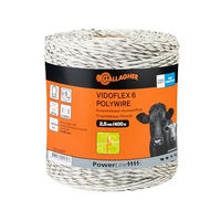 Produktbild von Gallagher Vidoflex Weidezaunlitze Elektrozaunlitze Weiß 400 m - 400 m