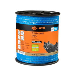 Gallagher Weidezaunband TurboLine Blau 200 m 12,5 mm Elektrozaun-Breitband für Pferde und Rinder – Bild 1 von 5