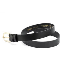 Produktbild von GALOP WEAR Ledergürtel für Reiter aus pflanzlich gegerbtem Rindsleder Schwarz Gold 85cm