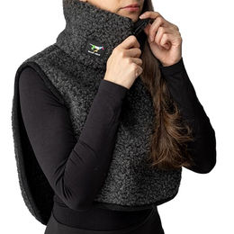 GALOP WEAR Nackenwärmer aus Merinowolle Unisex One Size Schwarz Grau – Bild 1 von 3