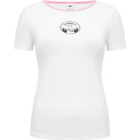Produktbild von Galop Wear Reitshirt Cosmic Abduction für Damen aus Baumwolle in Weiß und Rosa