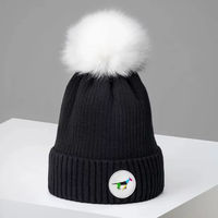 Produktbild von Galop Wear Wintermütze mit Bommel aus Baumwolle Schwarz Unisex