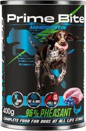 Produktbild von GAME DOG Prime Bite Fasan Nassfutter für Hunde aller Altersstufen mit Stückchen in Sauce getreidefrei und hypoallergen 400g