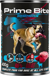 Produktbild von GAME DOG Prime Bite Nassfutter für Hunde mit Ziegenfleisch und Rote Bete, getreidefrei und monoprotein, 400g