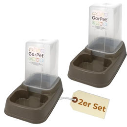 GarPet 2er Set 2in1 Automatischer Futter- und Wasserspender für Hunde und Katzen 3,7 L – Bild 1 von 1
