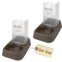 Produktbild von GarPet 2er Set 2in1 Automatischer Futter- und Wasserspender für Hunde und Katzen 3,7 L