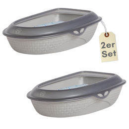 GarPet 2er Set Katzentoilette XXL in Rattan Optik aus Kunststoff – Bild 1 von 12