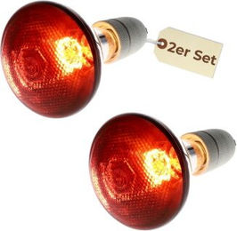 GarPet 2er Set Rotlichtlampe Infrarot-Wärmelampe 100 W für Terrarium und Geflügel – Bild 1 von 1