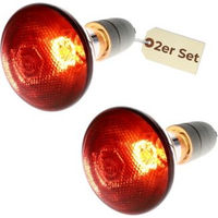 Produktbild von GarPet 2er Set Rotlichtlampe Infrarot-Wärmelampe 100 W für Terrarium und Geflügel