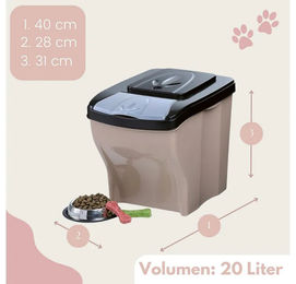 GarPet Futterbehälter 3er Set aus Kunststoff für Hund Katze und Pferd 60 L – Bild 1 von 4