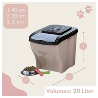 Produktbild von GarPet Futterbehälter 3er Set aus Kunststoff für Hund Katze und Pferd 60 L