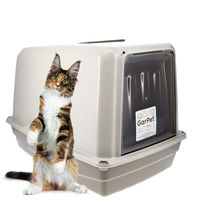 Produktbild von GarPet Haubentoilette XXL Katzenklo aus Kunststoff in Grau