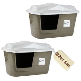 GarPet Hundehütte und Katzenhöhle 2er Set wetterfest für kleine Hunde und Katzen – Bild 1 von 7