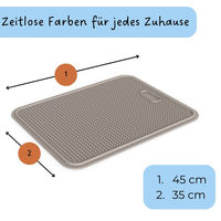 Produktbild von GarPet Katzenstreumatte aus Kunststoff Grau 2er Set
