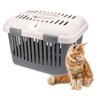 Produktbild von GarPet Tiertransportbox mit Dachöffnung für Hunde, Katzen und Kleintiere in Grau